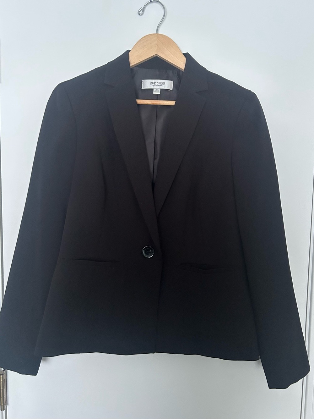 Jones New York Black Single-Button Tailored Blazer
